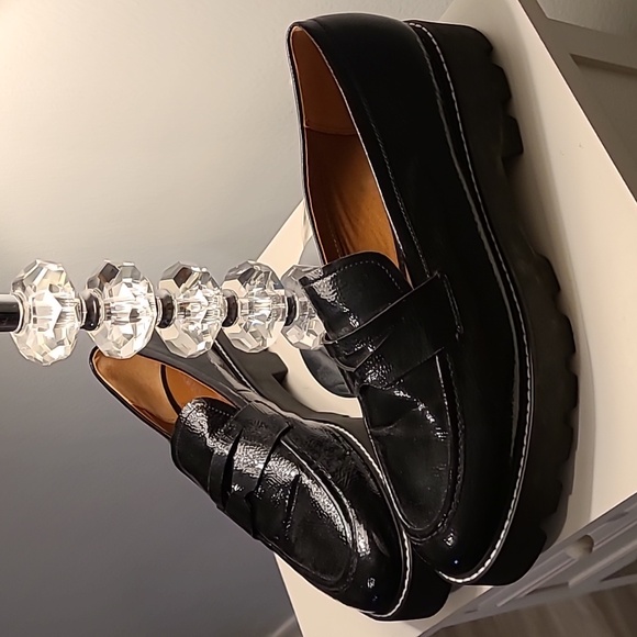 🖤 Franco Sarto Bazel Platform Lug Sole‎ Loafers Size 13 Euc - Picture 4 of 14